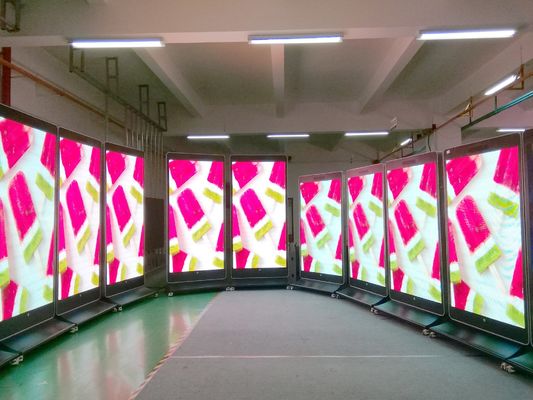 Jugador elegante interior portátil de la publicidad de la exploración LED de la exhibición 1/32 del cartel de 1R1G1B LED